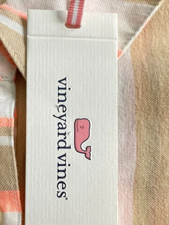 Vineyard Vines Weekend Button Down Blouse Women's 10 NWT 3/4 Sleeves Coastal $98 - Picture 4 of 9